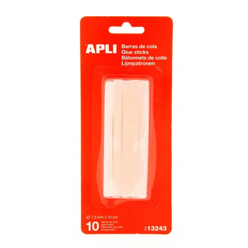 Apli 13243 Силиконови лепилни пръчици ∅ 7.5 x 100 mm - 10 броя.