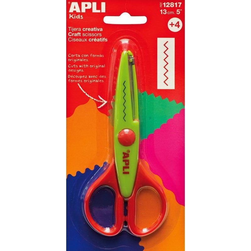 12817 APLI Kids Ножици за декоративно рязане и приложни занимания - 13 cm
