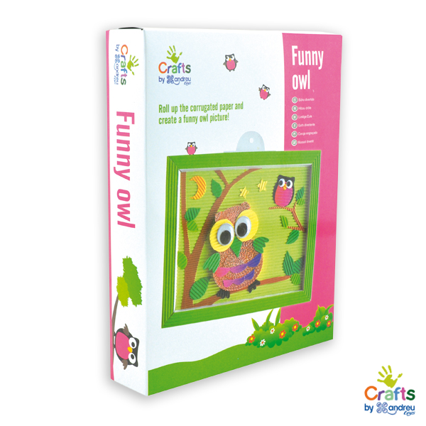 Направи сам картина с бухал от хартия 1250045 - Andreu toys