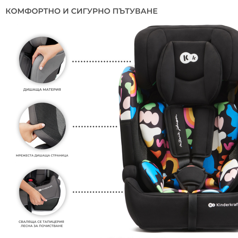 KinderKraft Comfort UP столче за кола 9-36 кг